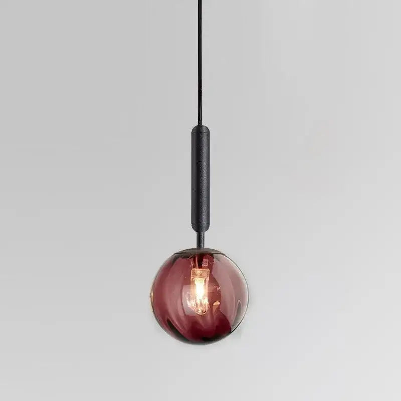 Pink Glass Ball Pendant