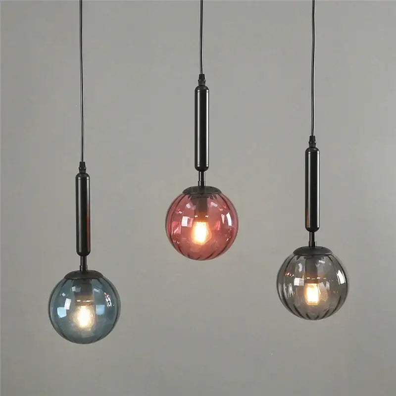 Pink Glass Ball Pendant