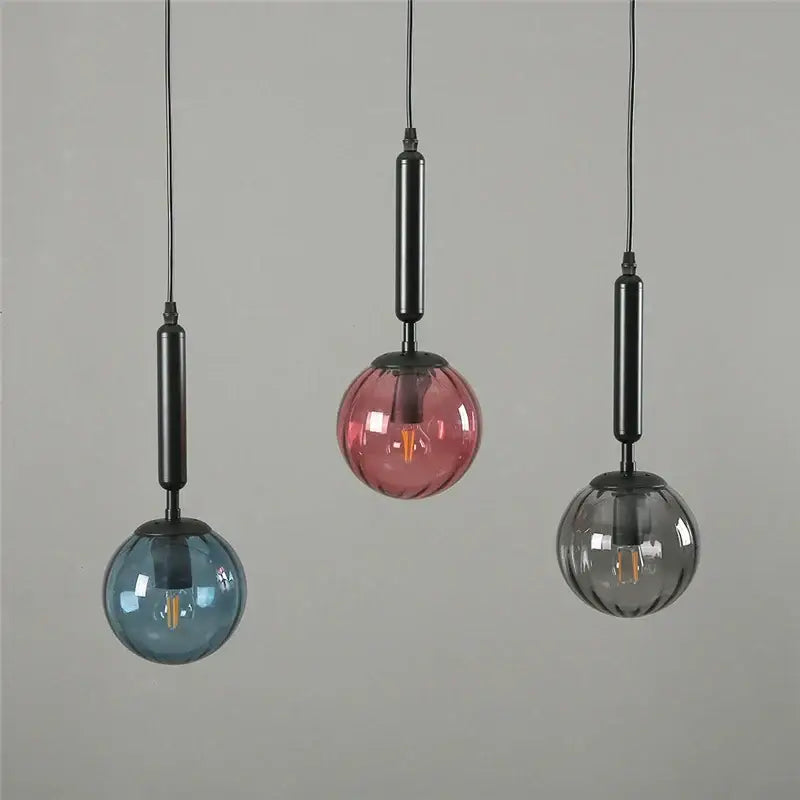 Pink Glass Ball Pendant