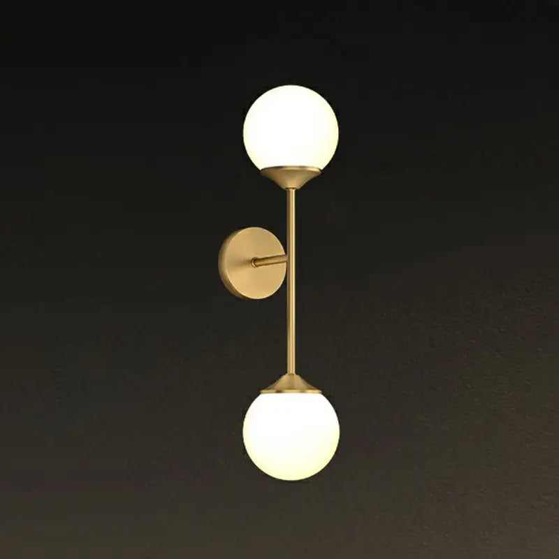 Brass Frosted Wall Lamp