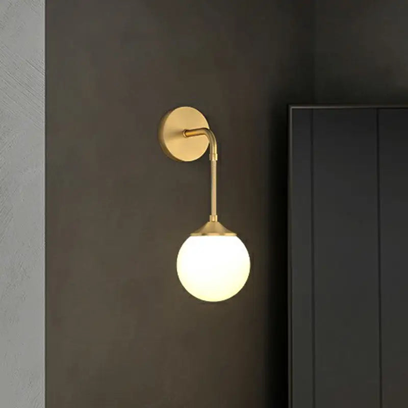 Brass Frosted Wall Lamp