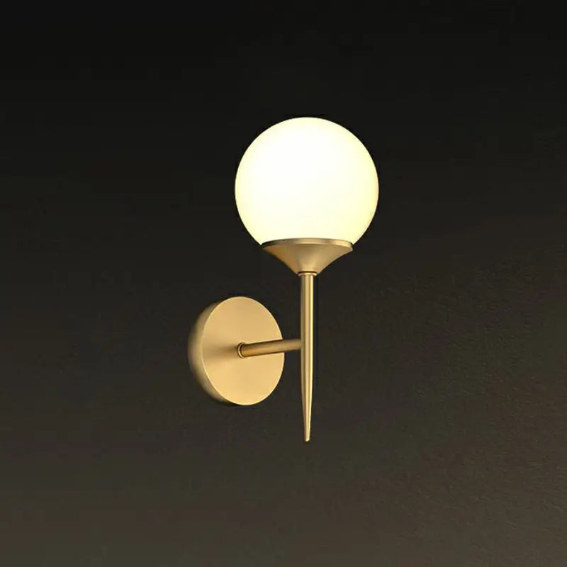 Brass Frosted Wall Lamp