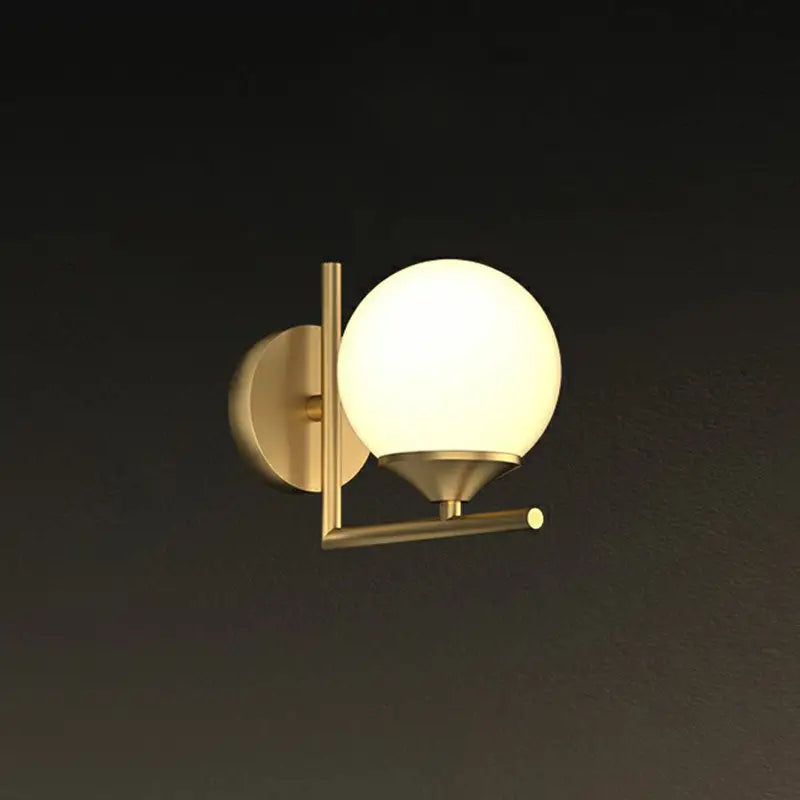 Brass Frosted Wall Lamp