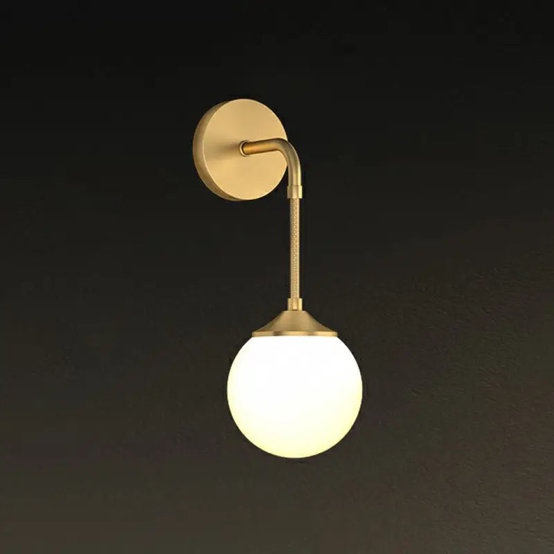 Brass Frosted Wall Lamp