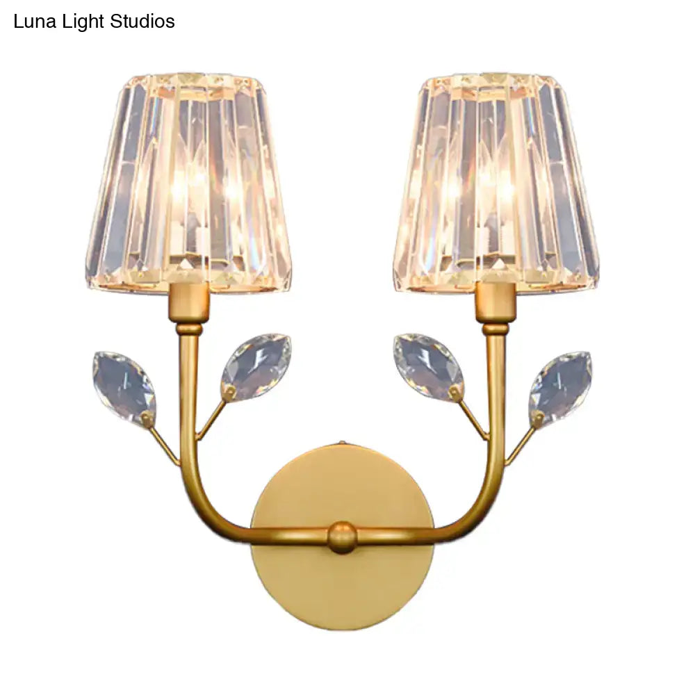 Brass Crystal Wall Light