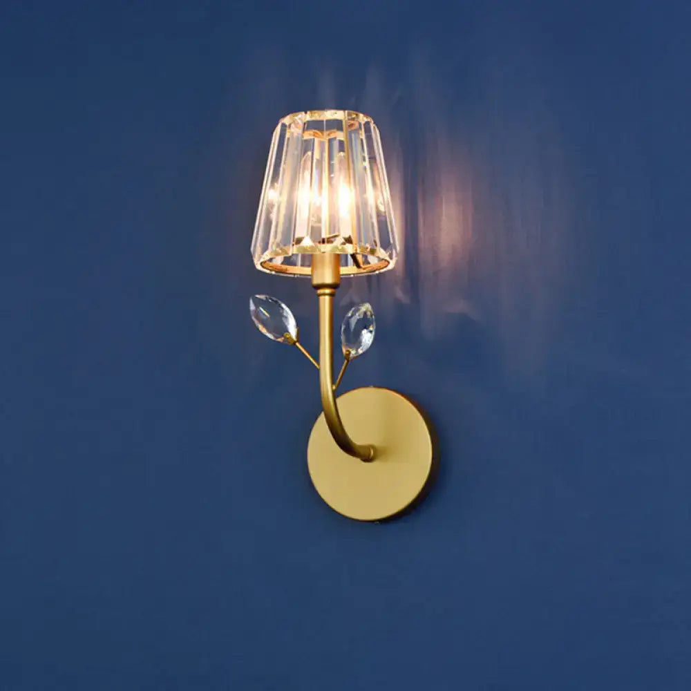 Brass Crystal Wall Light