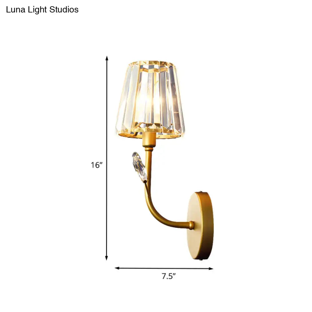 Brass Crystal Wall Light