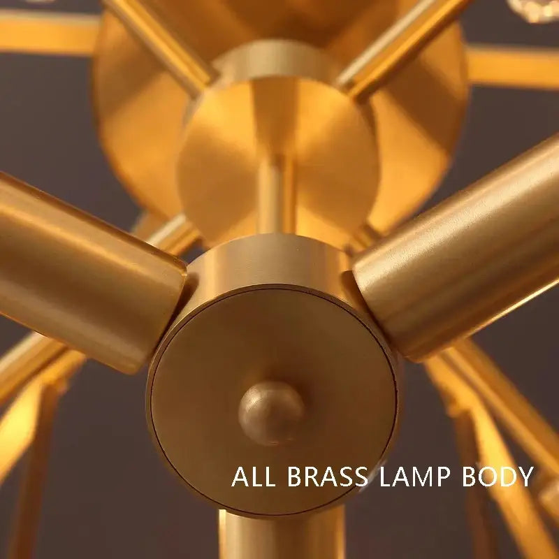 Brass Glass Bar Chandelier