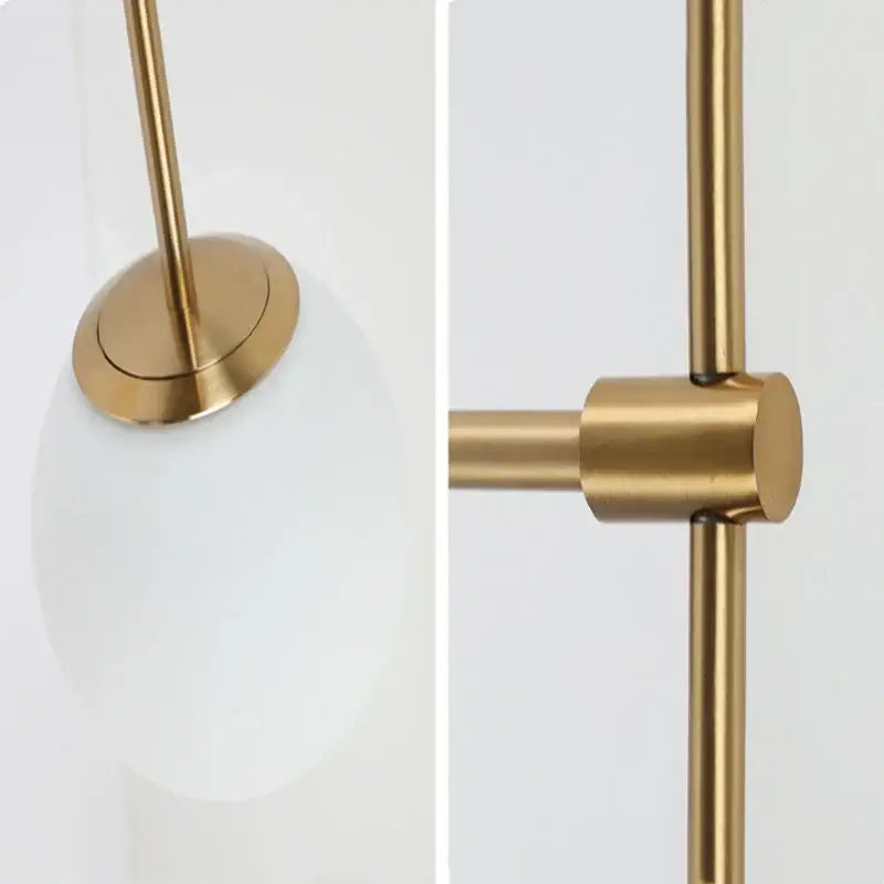 Brass Frosted Globe Sconce