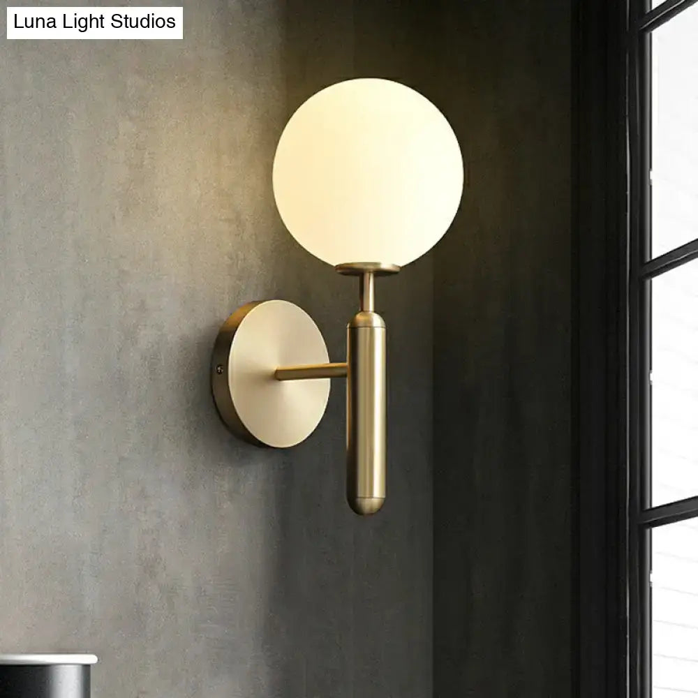 Brass Ball Glass Sconce