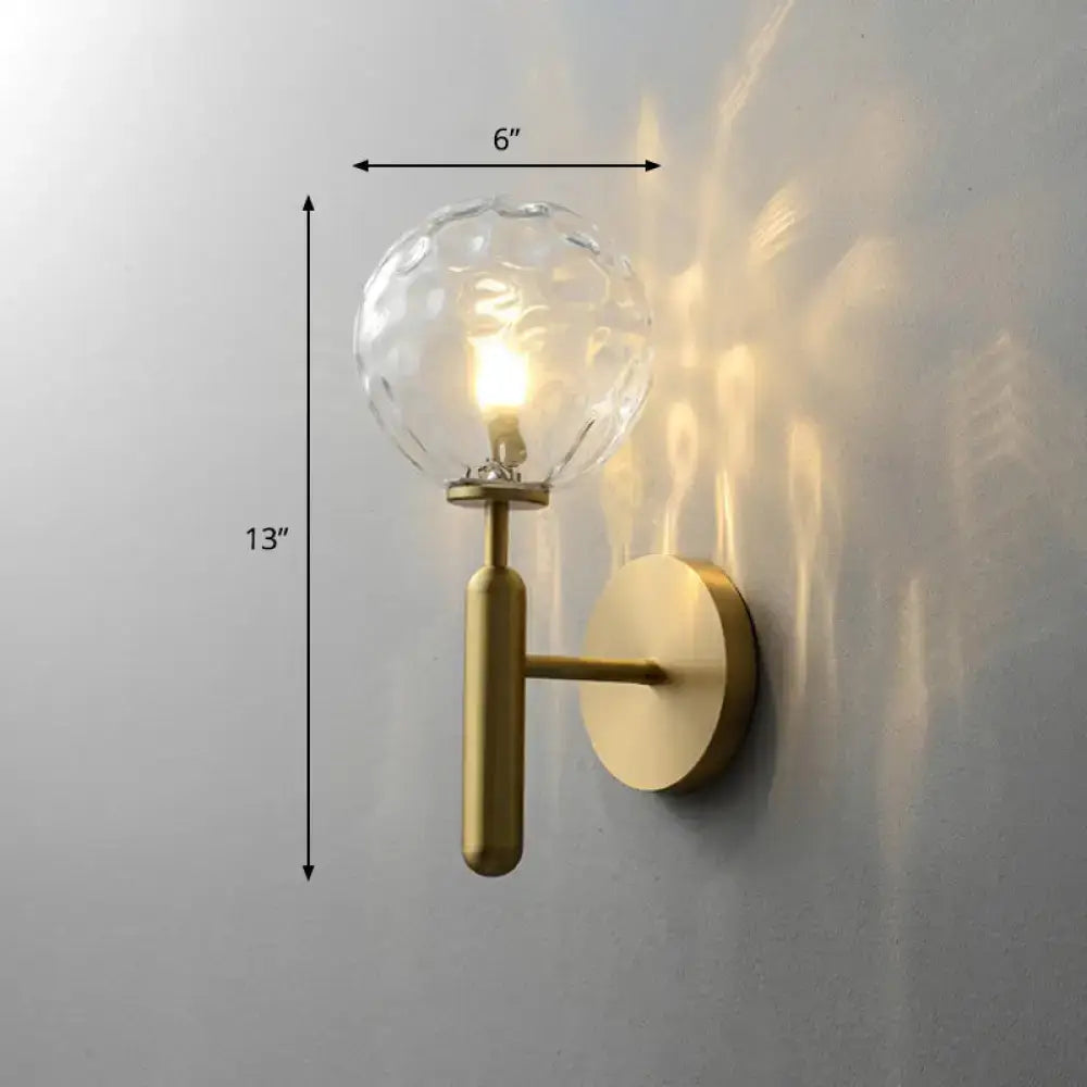 Brass Ball Glass Sconce