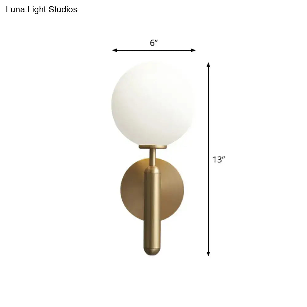 Brass Ball Glass Sconce
