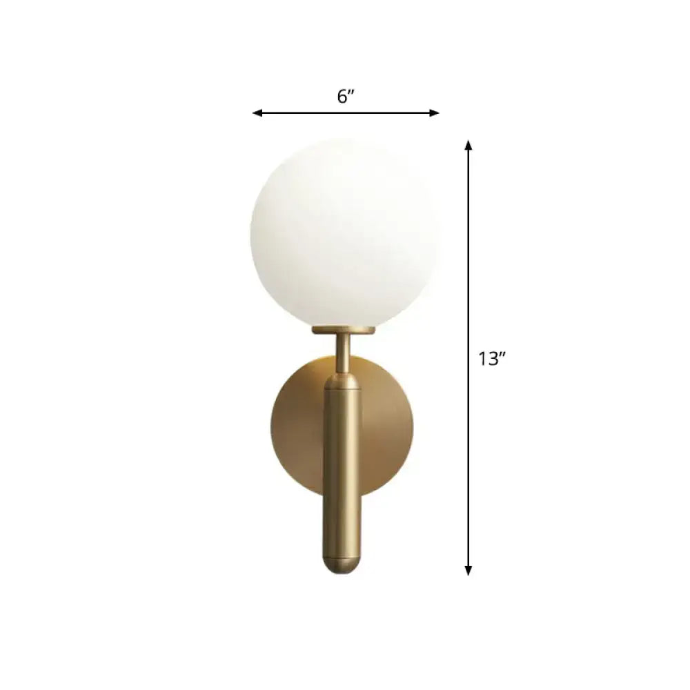 Brass Ball Glass Sconce