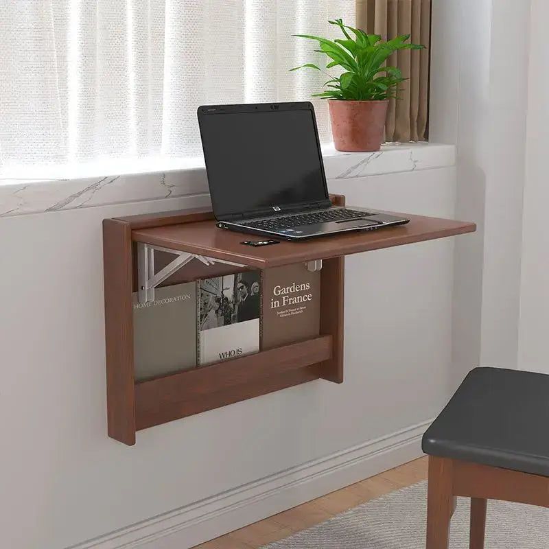 Brown Foldable Corner Desk