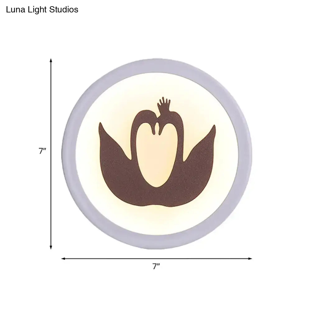 Brown Swan Wall Light