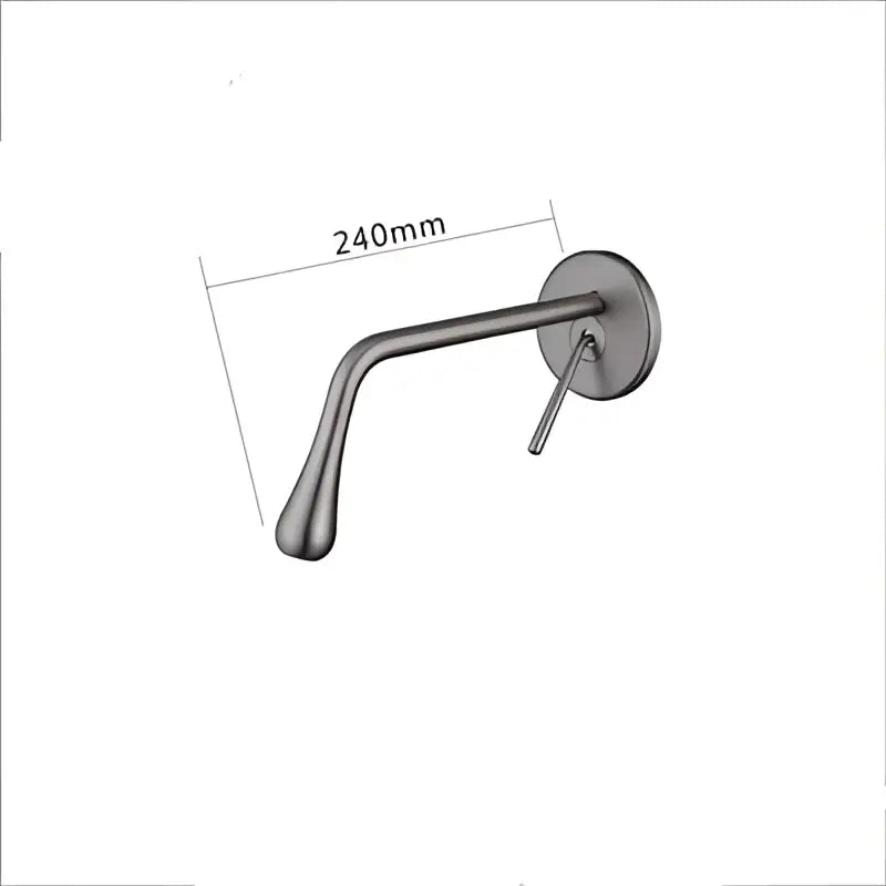 Brushed Gold Wall-Mounted Basin Faucet
