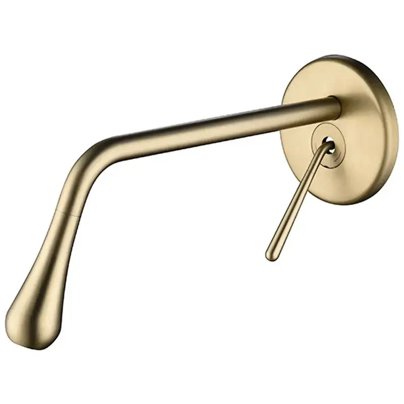 Brushed Gold Wall-Mounted Basin Faucet