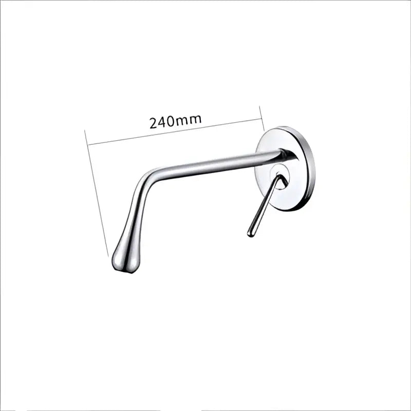 Brushed Gold Wall-Mounted Basin Faucet