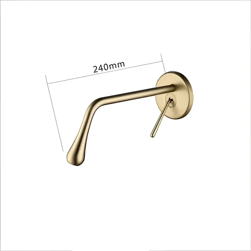 Brushed Gold Wall-Mounted Basin Faucet