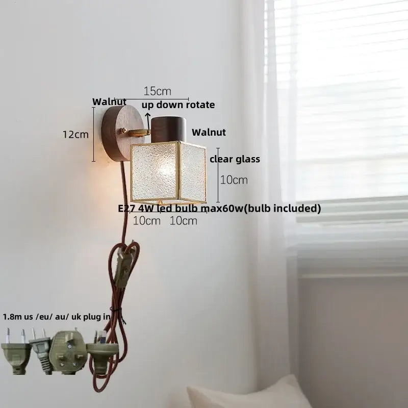 Walnut Ceramic Wall Light