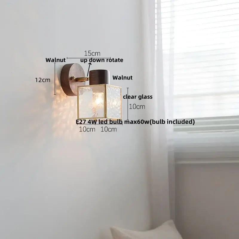 Walnut Ceramic Wall Light