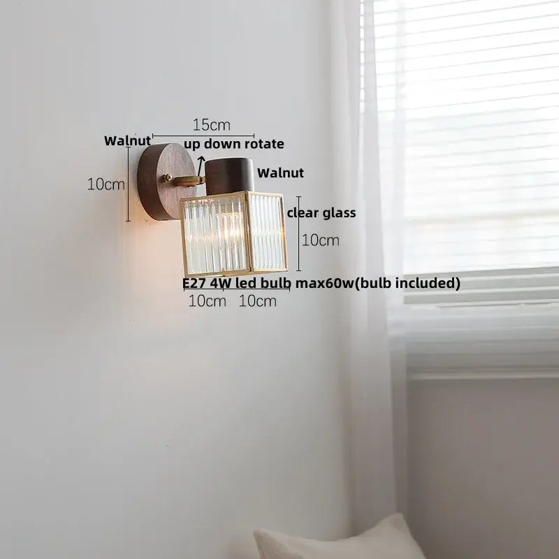 Walnut Ceramic Wall Light