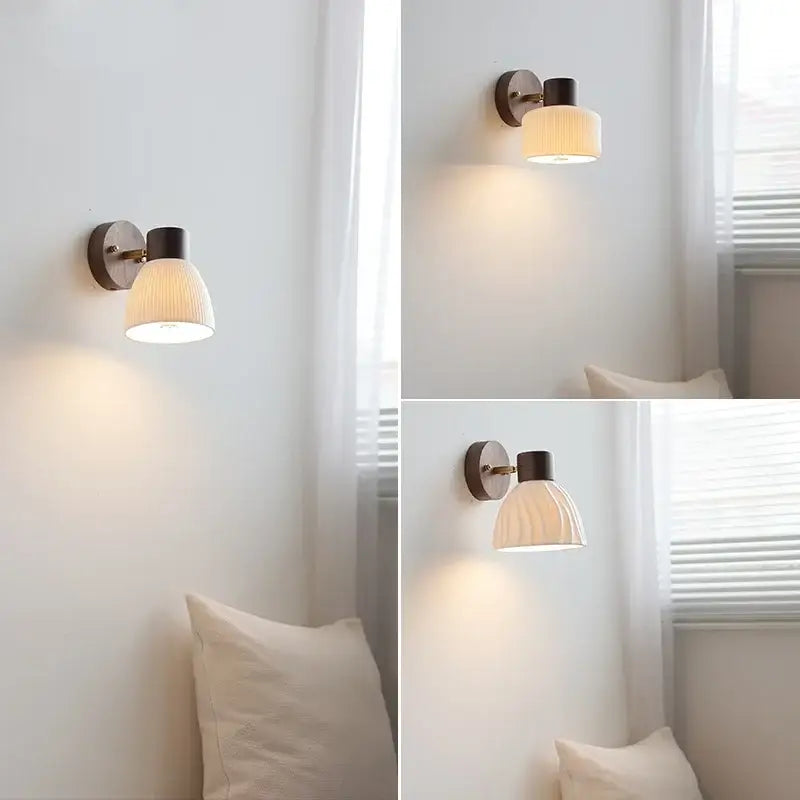 Walnut Ceramic Wall Light