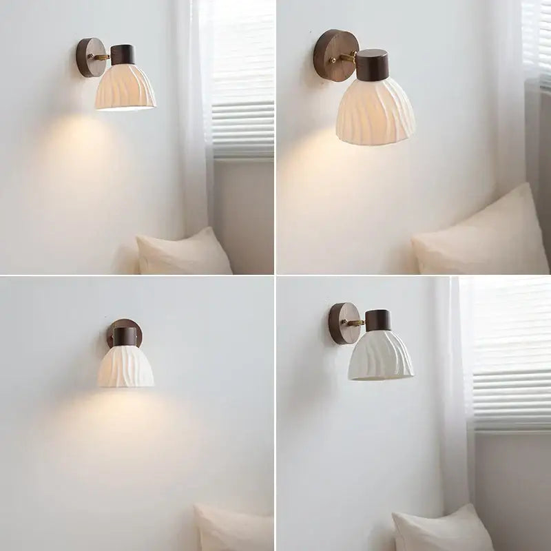 Walnut Ceramic Wall Light