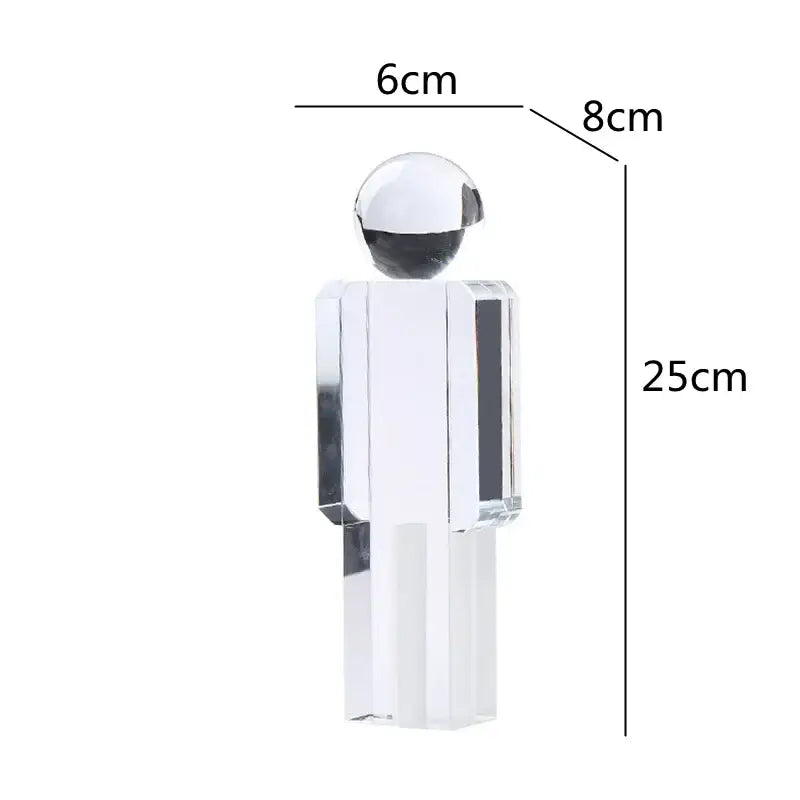 Chrome Crystal Man Figurine
