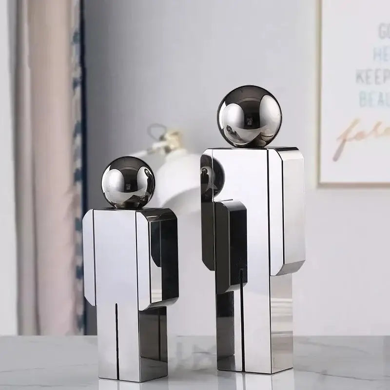 Chrome Crystal Man Figurine