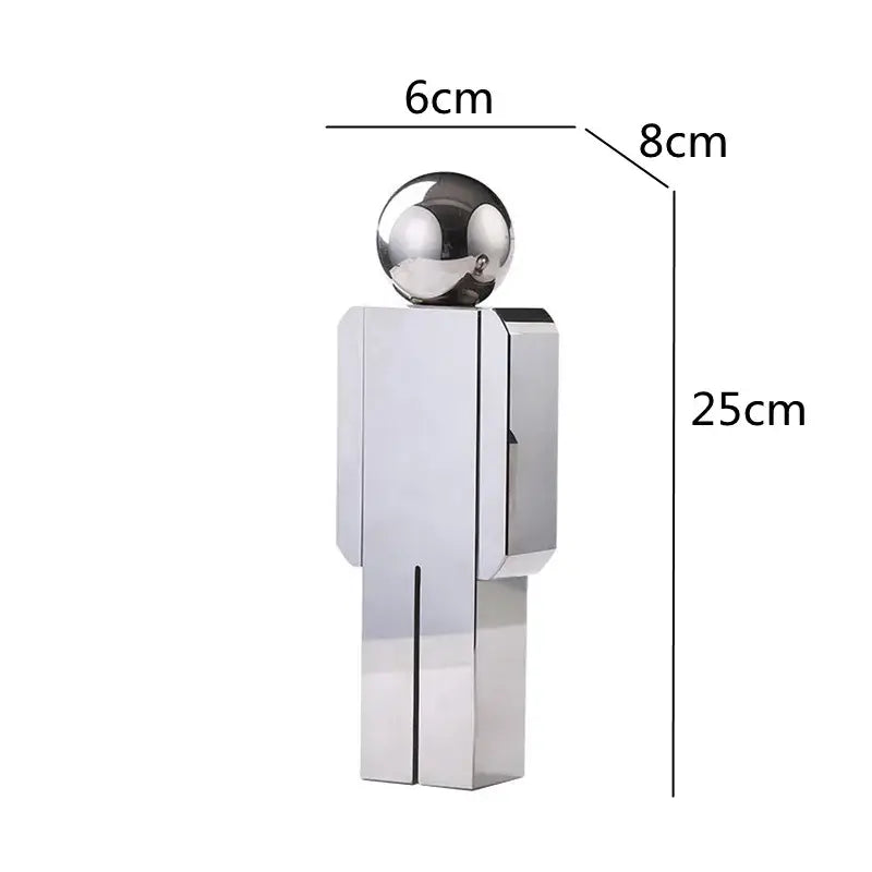 Chrome Crystal Man Figurine