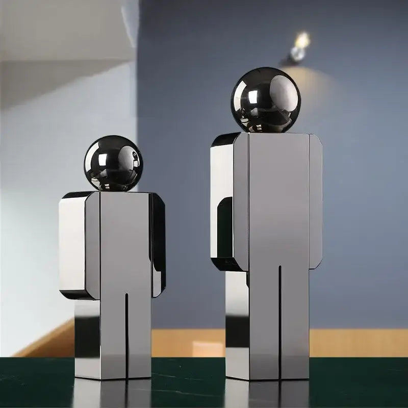 Chrome Crystal Man Figurine