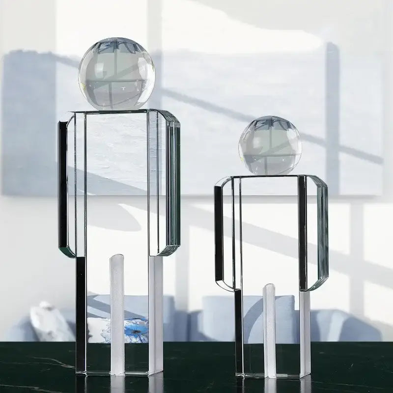 Chrome Crystal Man Figurine