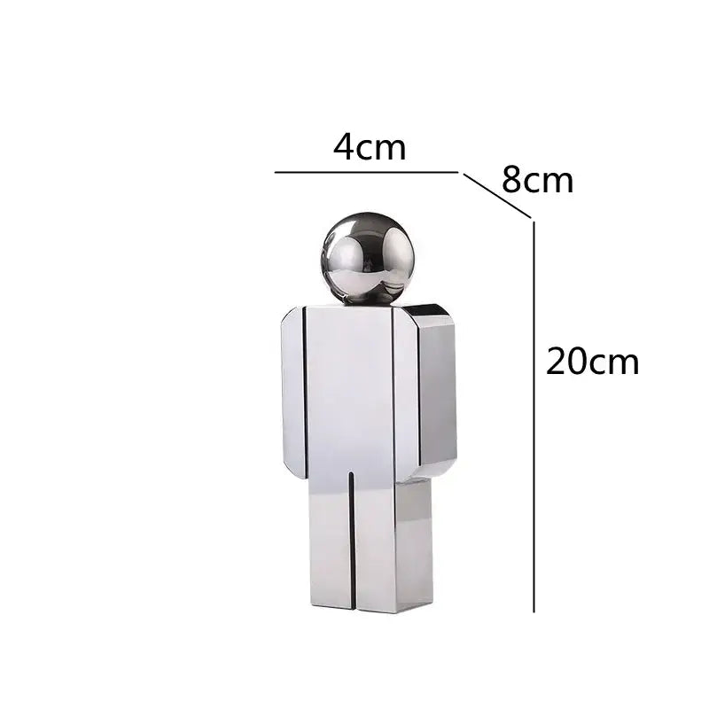 Chrome Crystal Man Figurine