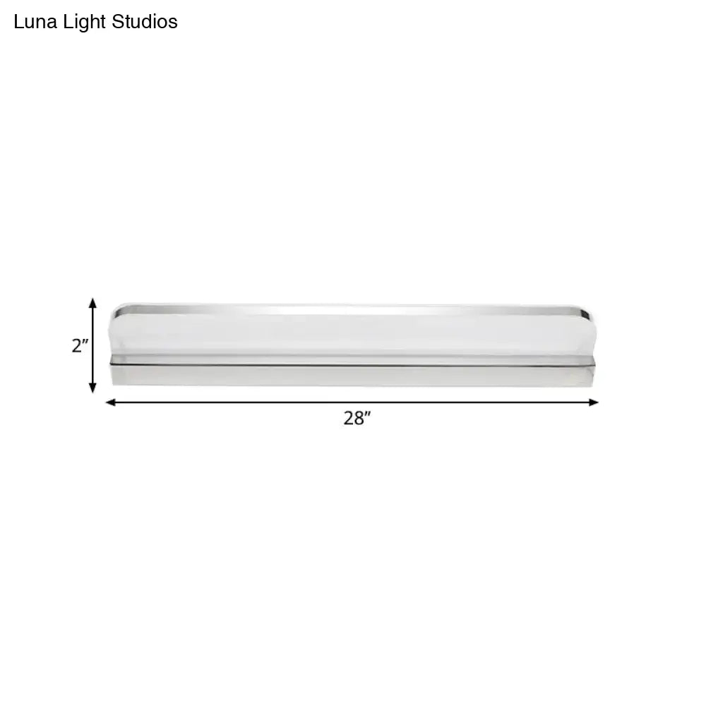 Chrome LED Vanity Light Seven Size Options