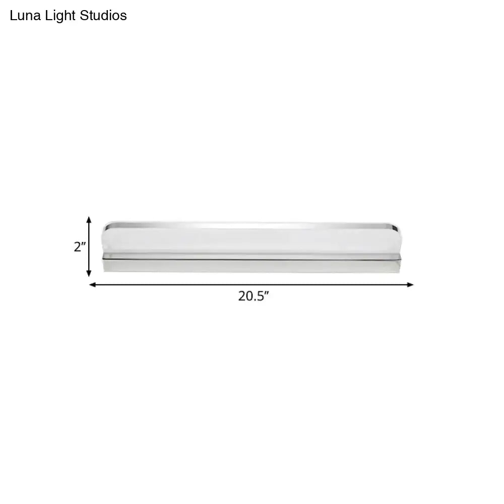 Chrome LED Vanity Light Seven Size Options