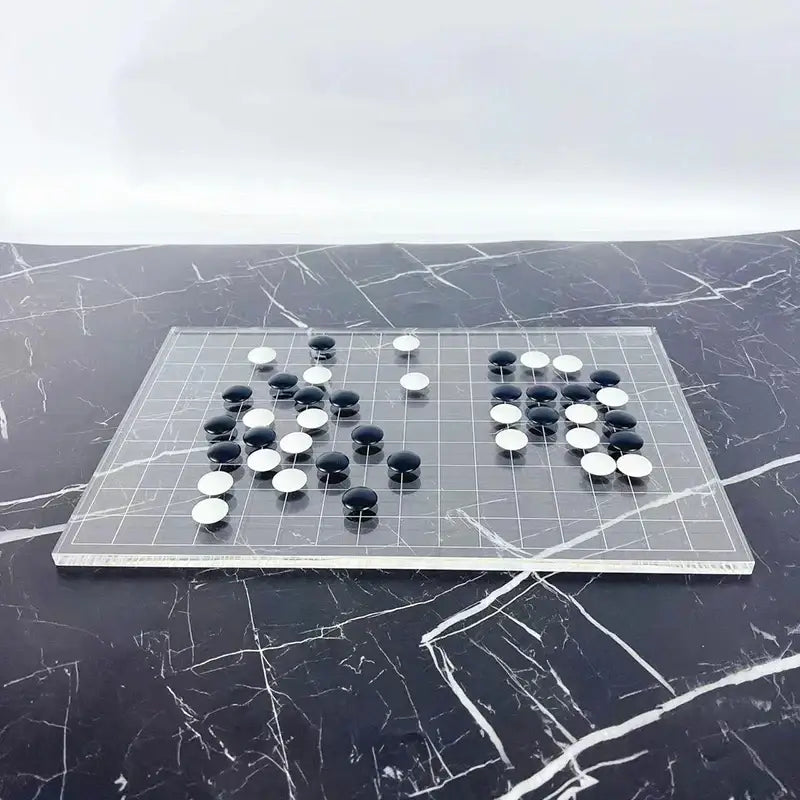 Clear Geometric Chess Set
