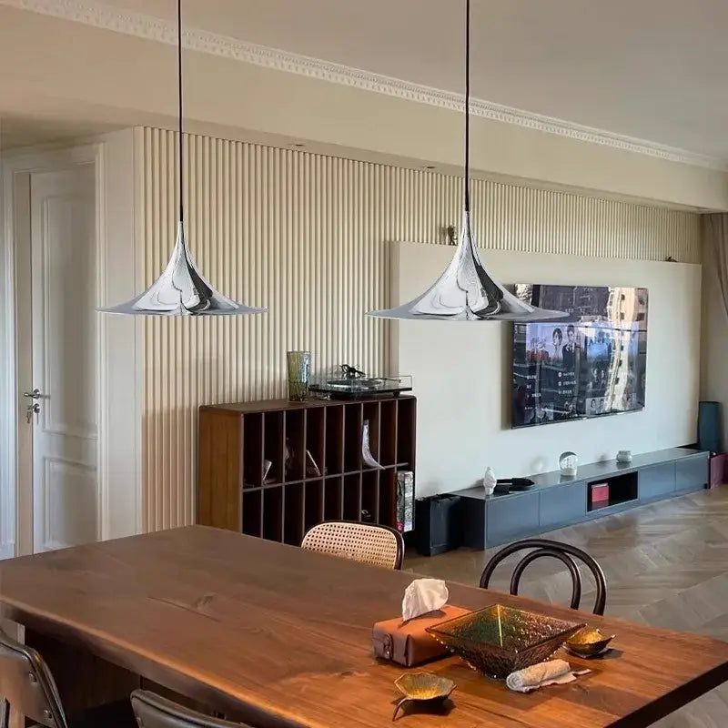 Copper Horn Chandelier