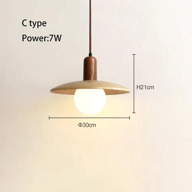 Cream Wood Pendant Chandelier