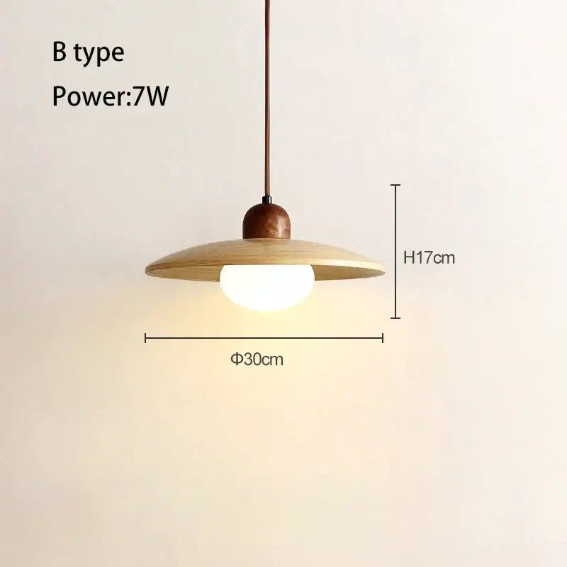 Cream Wood Pendant Chandelier