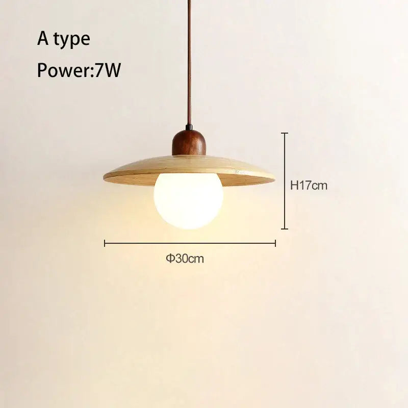 Cream Wood Pendant Chandelier