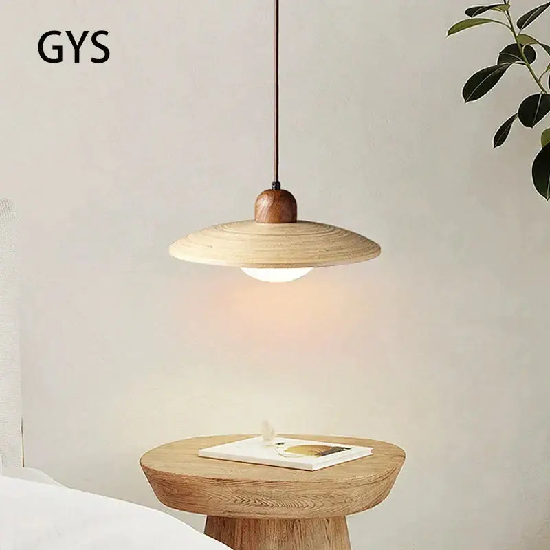 Cream Wood Pendant Chandelier
