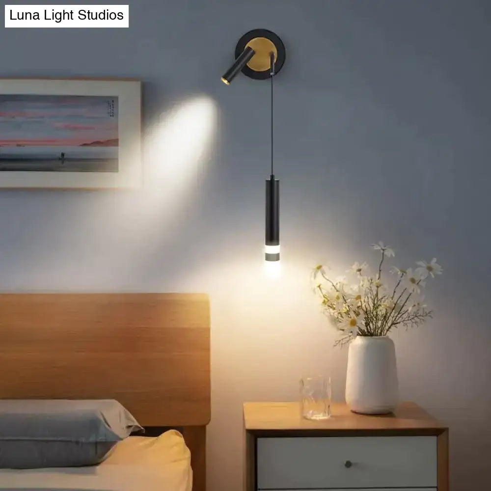 Black Gold Bedside Wall Lamp