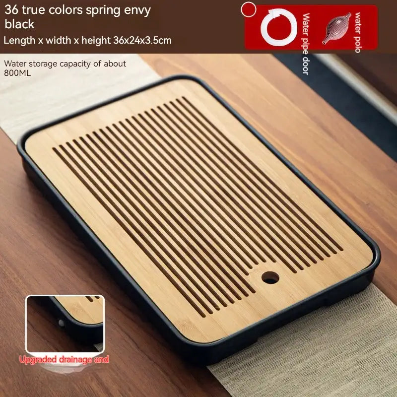 Brown Bamboo Tea Tray 36x24cm