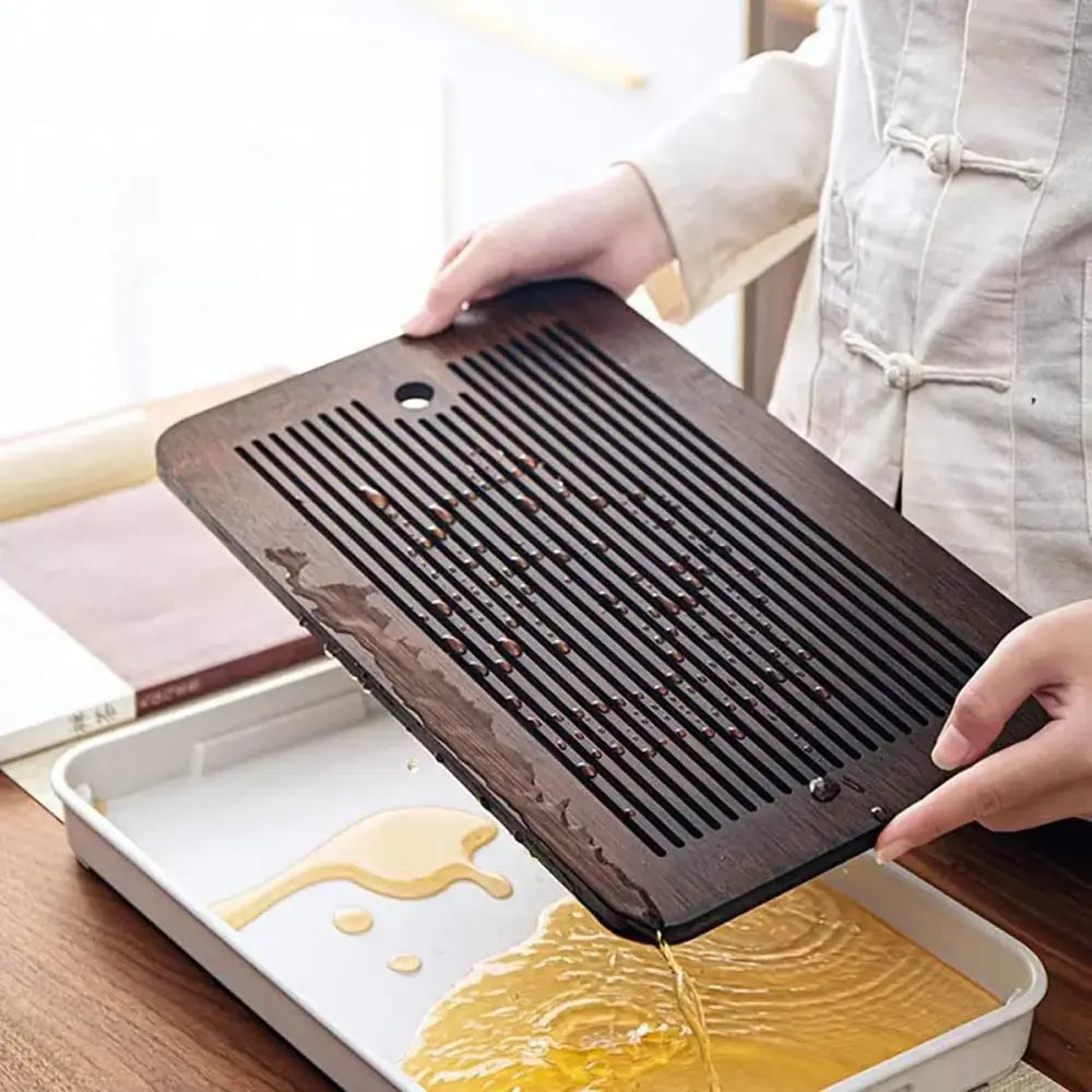 Brown Bamboo Tea Tray 36x24cm