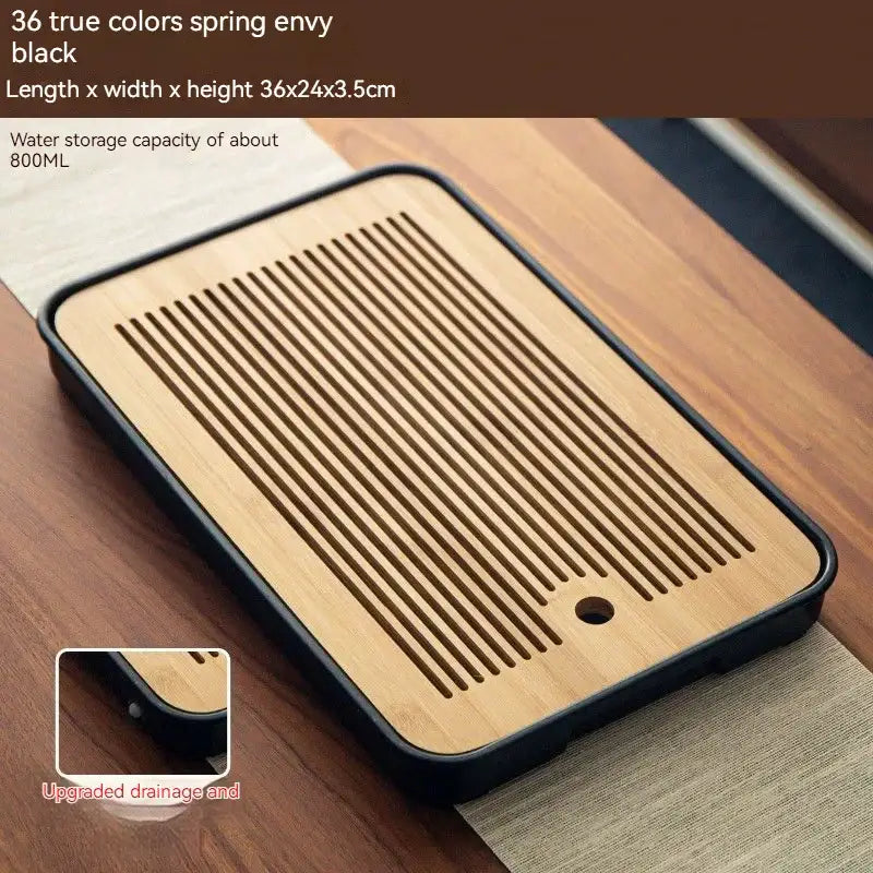 Brown Bamboo Tea Tray 36x24cm