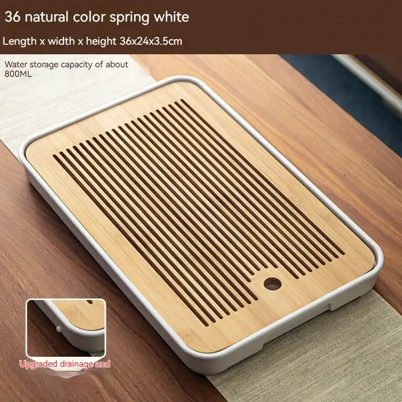 Brown Bamboo Tea Tray 36x24cm