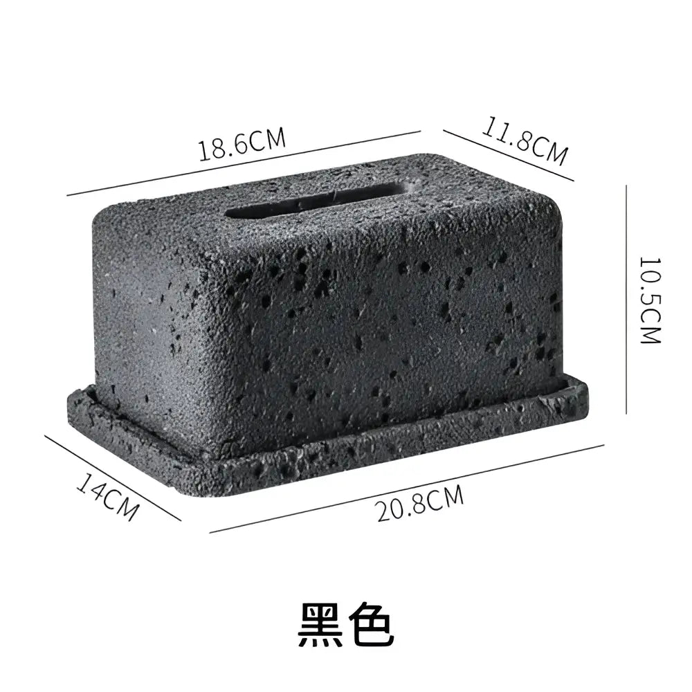 Grey Concrete Tissue Box