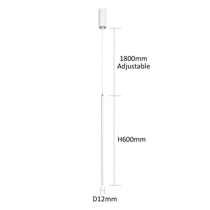 Black Slim LED Pendant