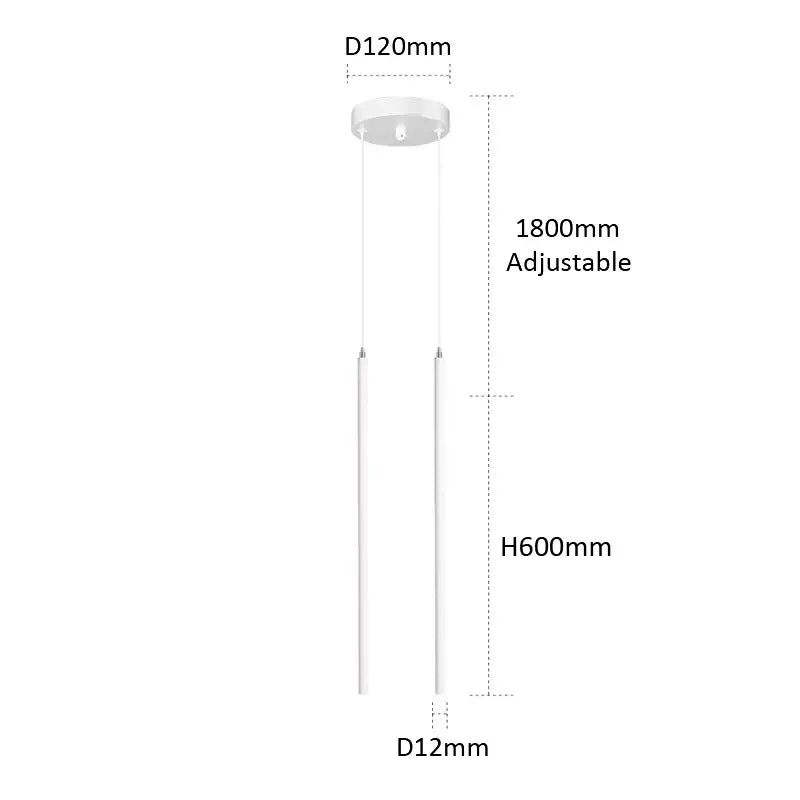 Black Slim LED Pendant